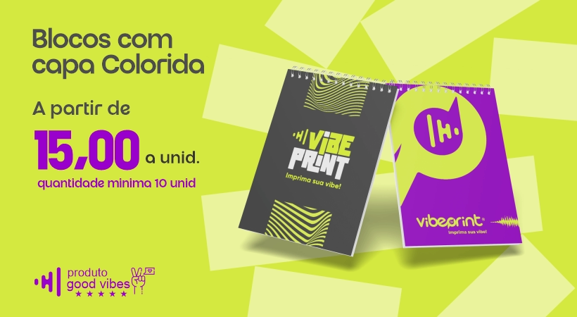 Blocos de anotações com capa personalizada