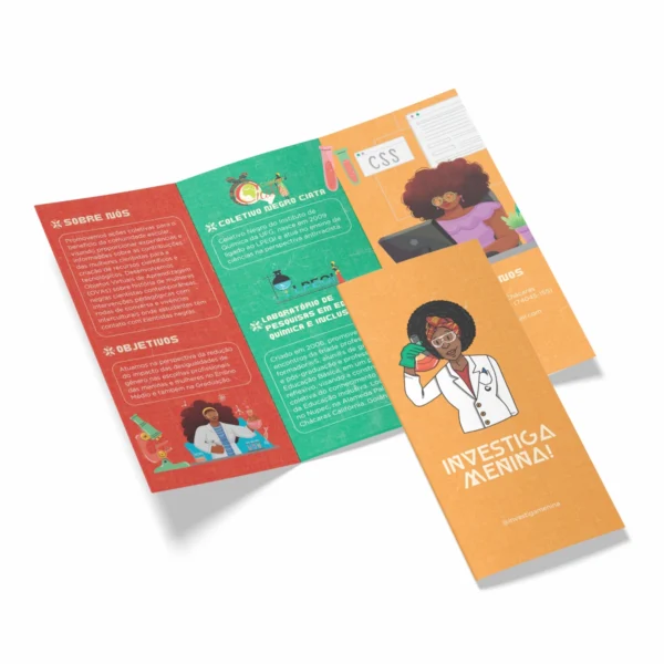 Folder A4 Personalizado 2 Dobras com impressão colorida da vibeprint gráfica em Goiânia