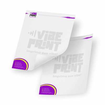 Papel Timbrado Personalizado para Empresa produzido em papel sulfite 90gr.