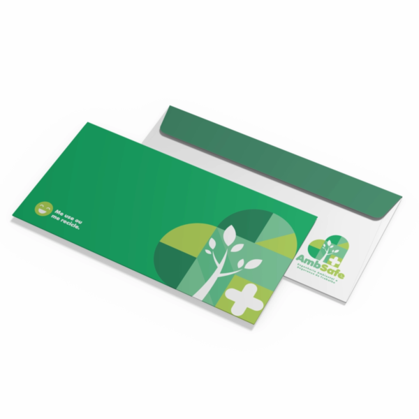 Impressão de envelope de carta em Goiânia pela Vibeprint, com entrega via Uber e envio para todo o Brasil.