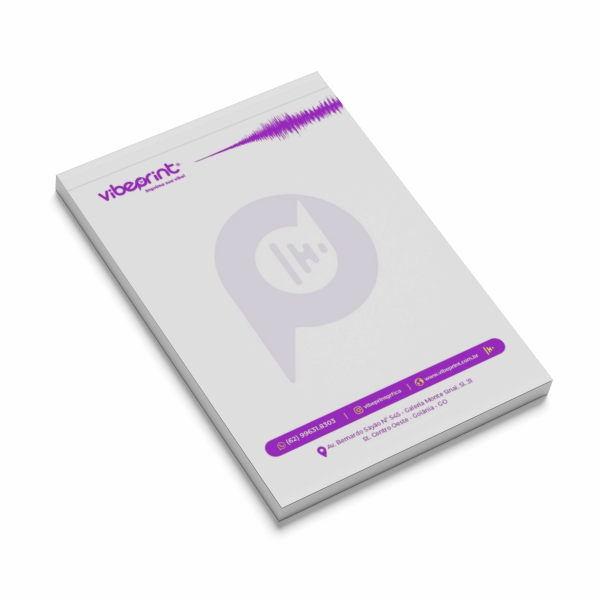 Bloquinho de Anotações Personalizado sem Capa da VibePrint - Ideal para anotações criativas.