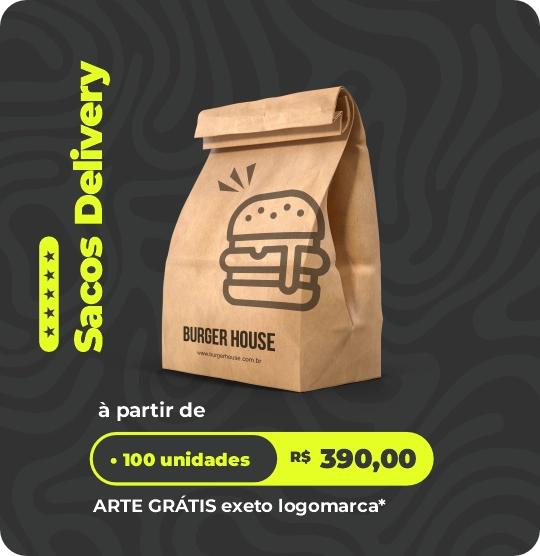 Sacola kraft para delivery personalizada perto de mim